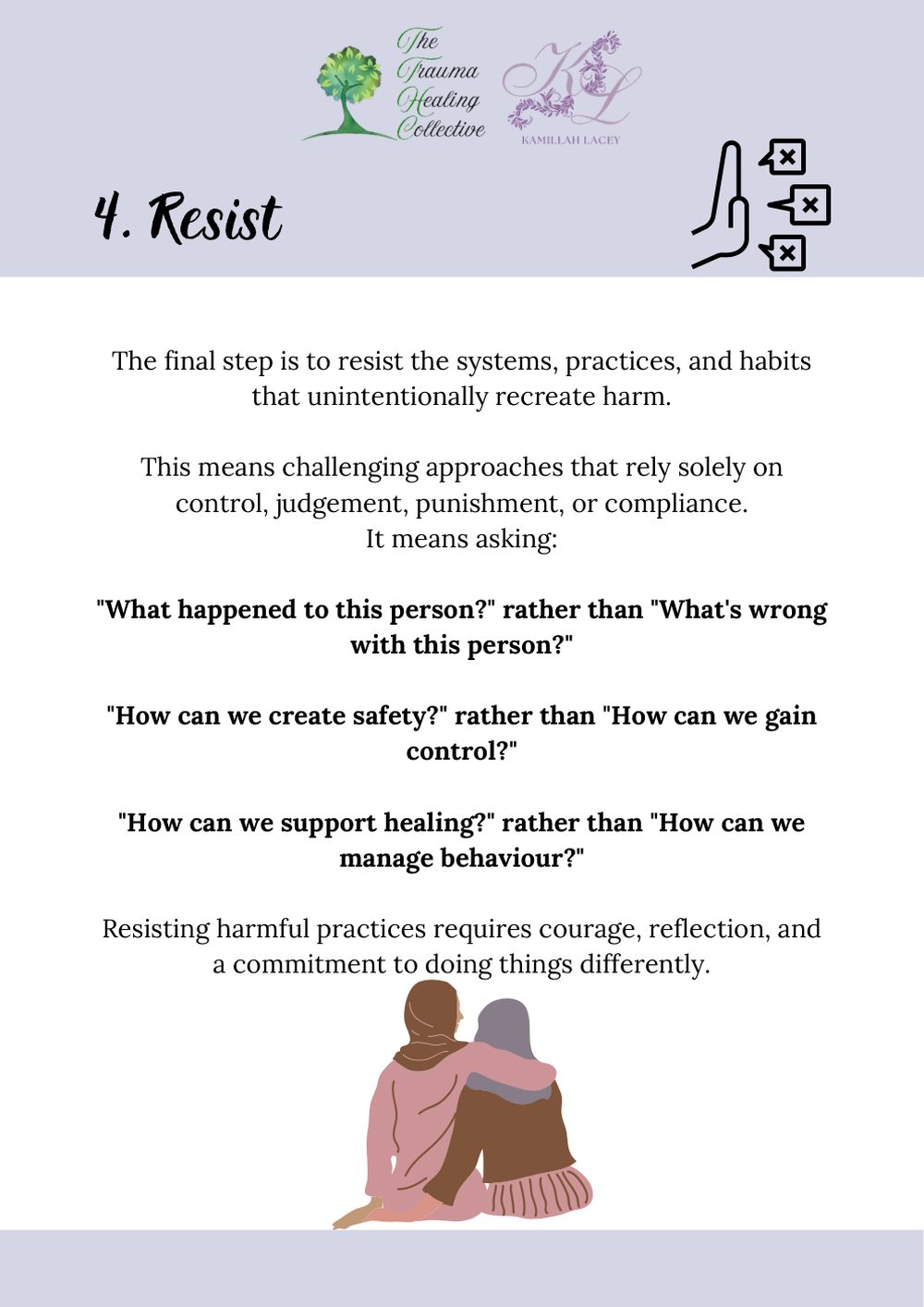 Leaflet page 5 of 5. The text is written out above.